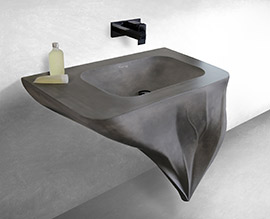 Fluide Series Washbasin made out of concrete by Mumbai-based design firm MuseLAB launched by Nuance Studio