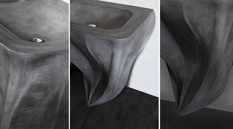 Fluide Series Washbasin made out of concrete by Mumbai-based design firm MuseLAB launched by Nuance Studio