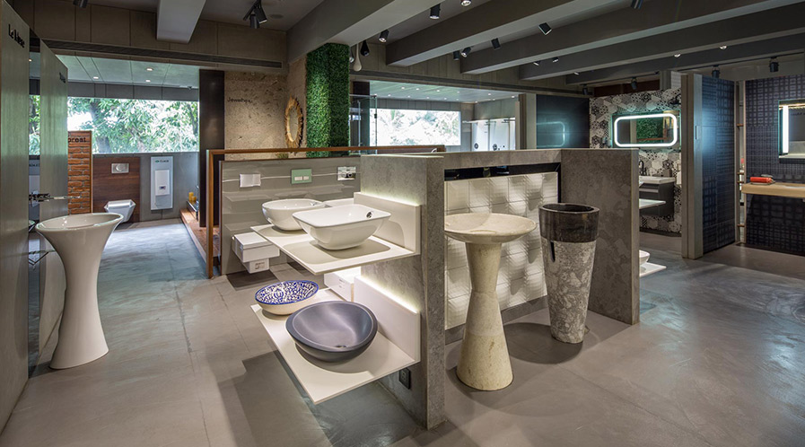 Products and brands in Ritik Ceramics showroom in Mumbai