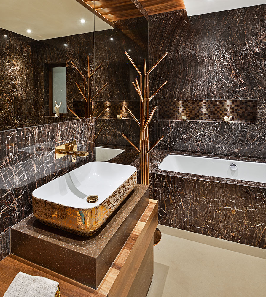 Luxury on a budget - residential bathroom in Mumbai by Milind Pai architects and interior designers