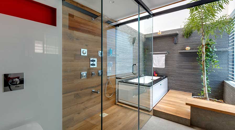 Luxury bathrooms with skylight