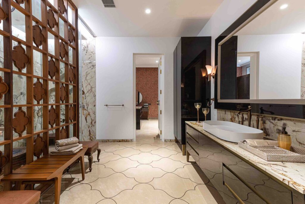 Bathroom designed by architect hiren patel in ahmdebad