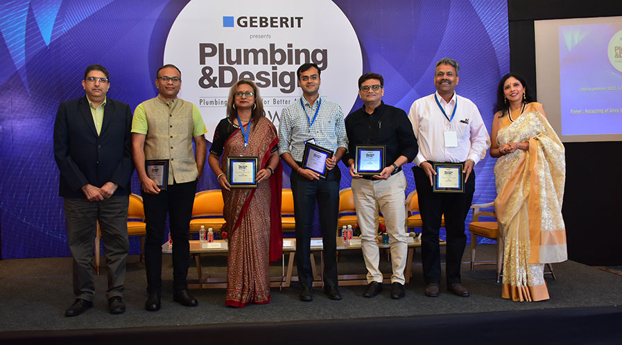 Panellists of Greywater Recycling panel descussion at Plumbing & Design, Ahmedabad