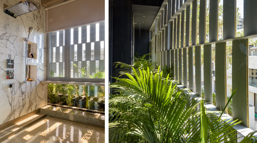 Bathroom designed by Sanjay and Mansi Newaskar in Sujay Garden, Pune