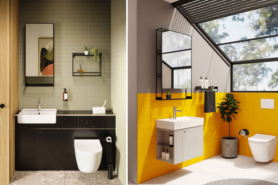 Vitra Archiplan collection of sanitaryware, furniture and accessories for compact bathrooms