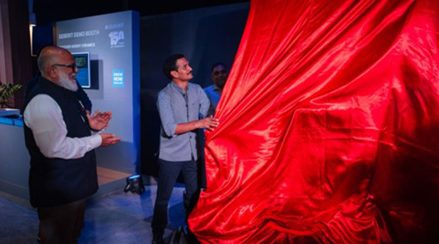 Unveiling of Geberit Ceramic live model by Dr. Anup Naik